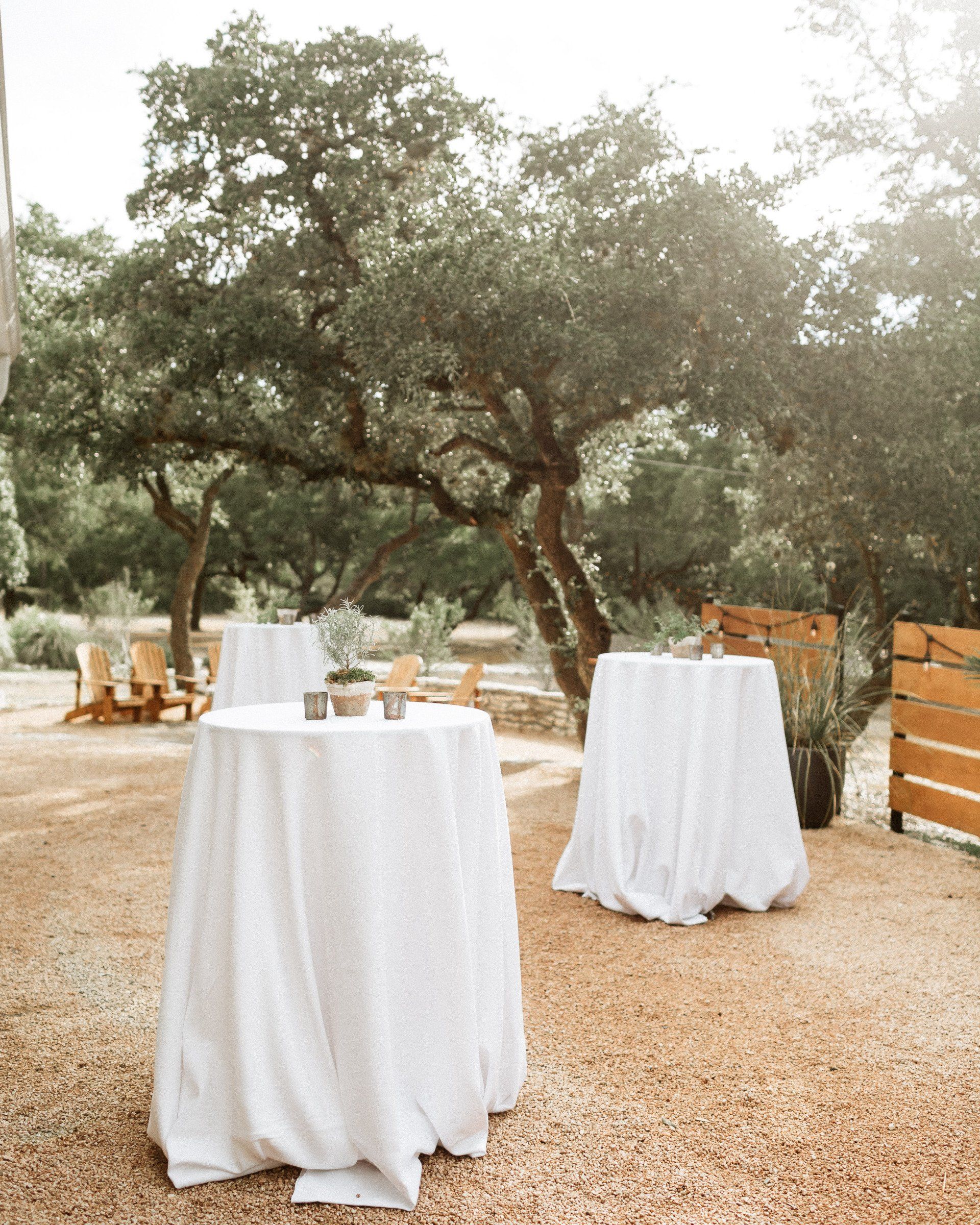 Cocktail Hour at The Addison Grove Austin, Texas Wedding Venue in Hill Country Texas
