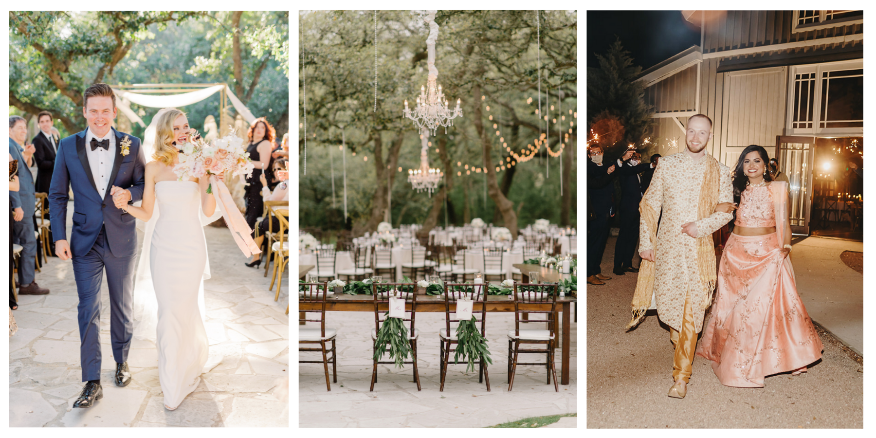 Outdoor Reception and Ceremony in Austin, Texas Cultural Wedding Venue 