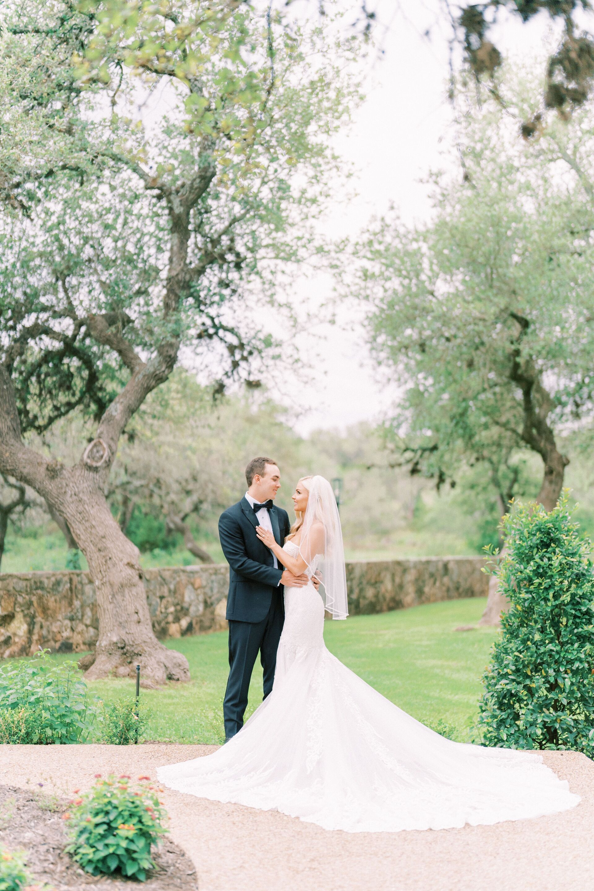 bride and groom's wedding in the Texas Hill Country