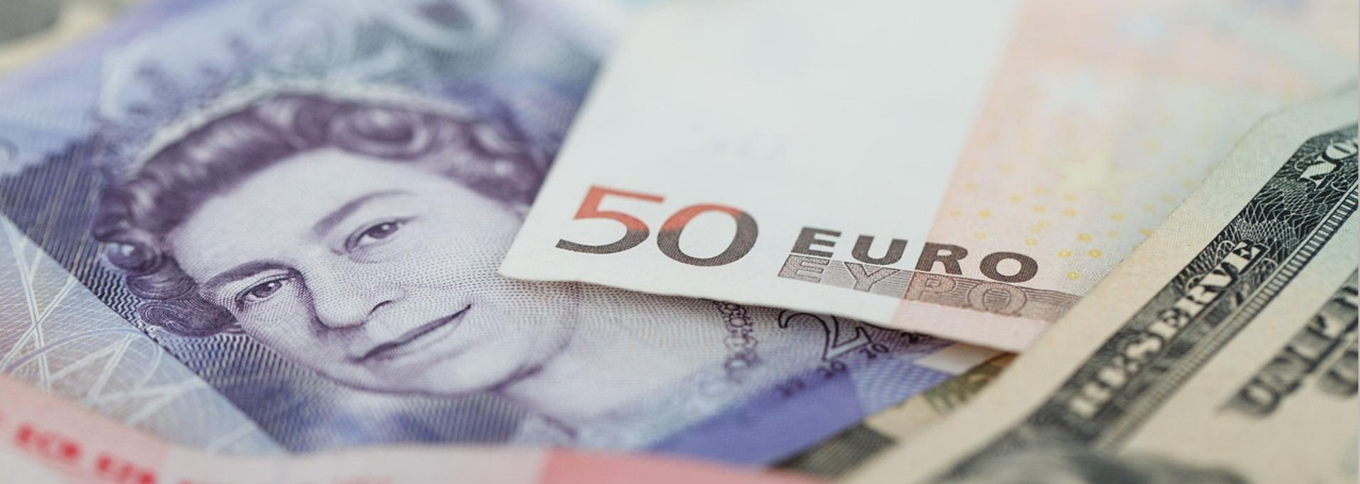 Picture of different currencies. 