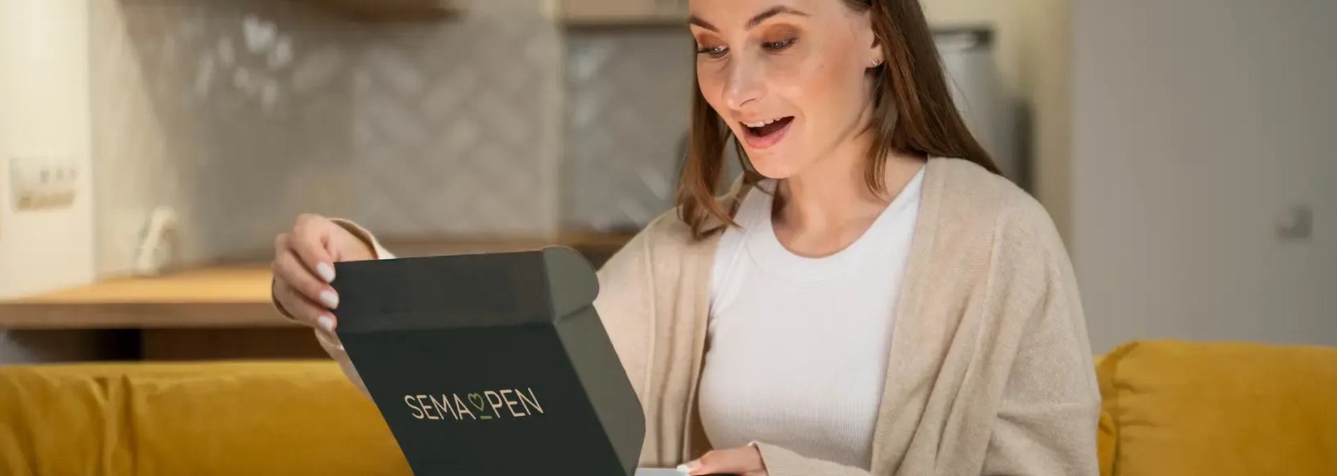 Picture of One of our happy customers unboxing their Wegovy medication.