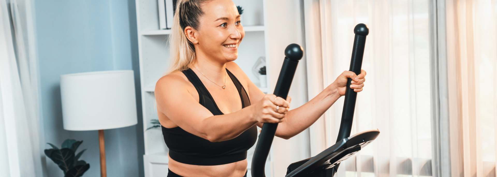 Picture of a person doing cardiovascular exercise.
