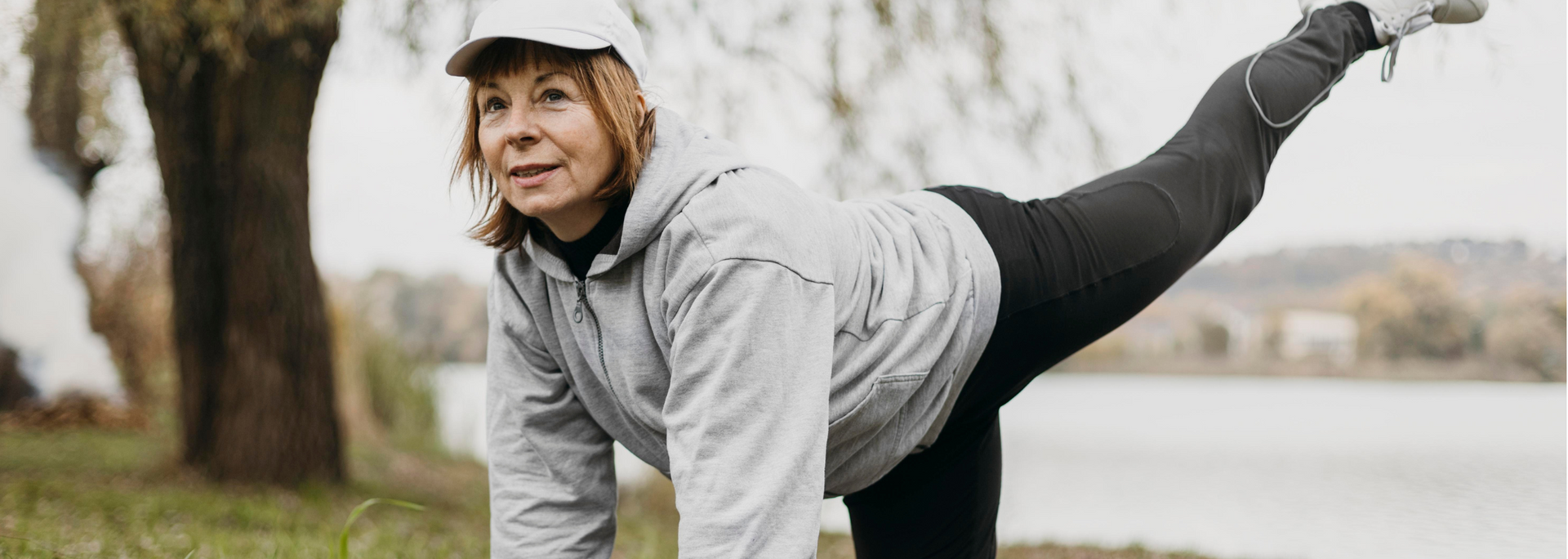 Picture of a person doing light exercise.