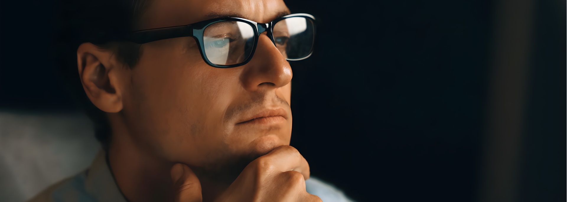 Picture of someone looking curious. 