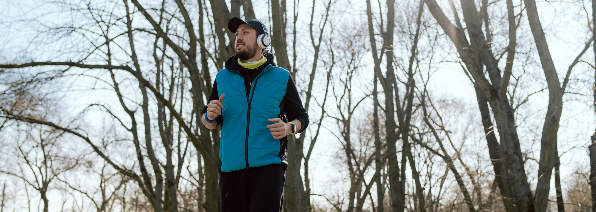 Picture of a person out jogging. Picture of a person out jogging.