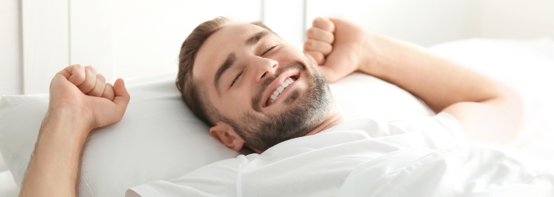 Picture of someone just woken up.