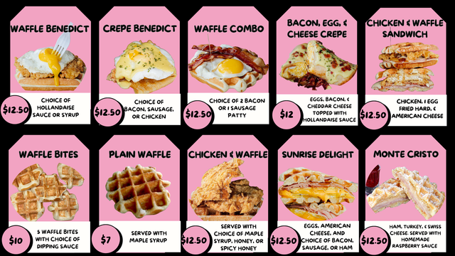 Sweet Treats Menu | Liege Love Waffle Co. | The Greater Ozarks