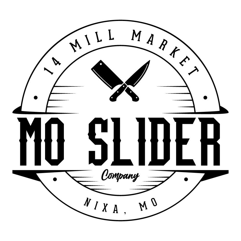 A black and white logo for a company called mo slider.