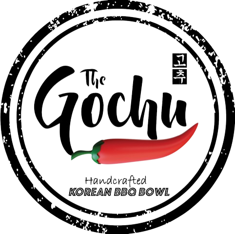 A logo for the gochu handcrafted korean bbq bowl