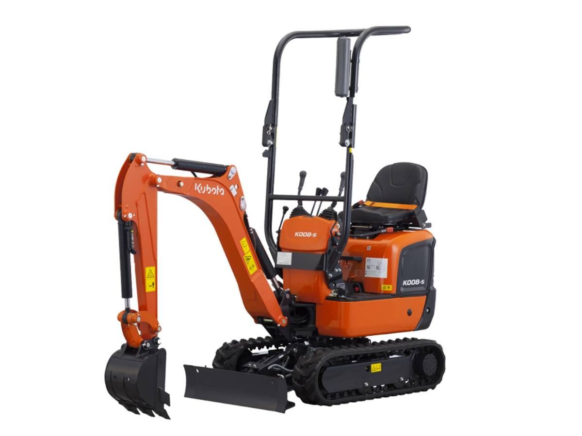 Driveways Sheffield micro digger with arm down