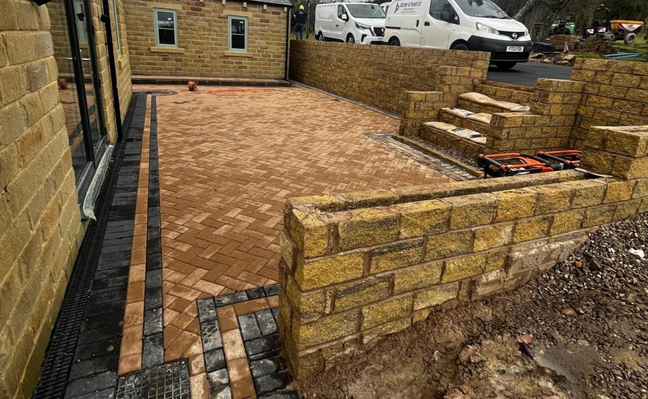 Grey block paving driveway fitted in Sheffield