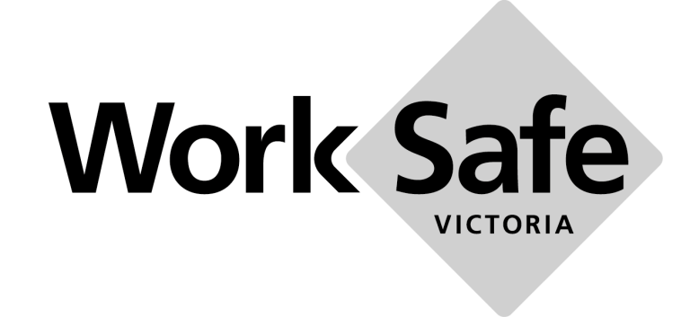 Work Safe Victoria logo with text and a diamond shape.