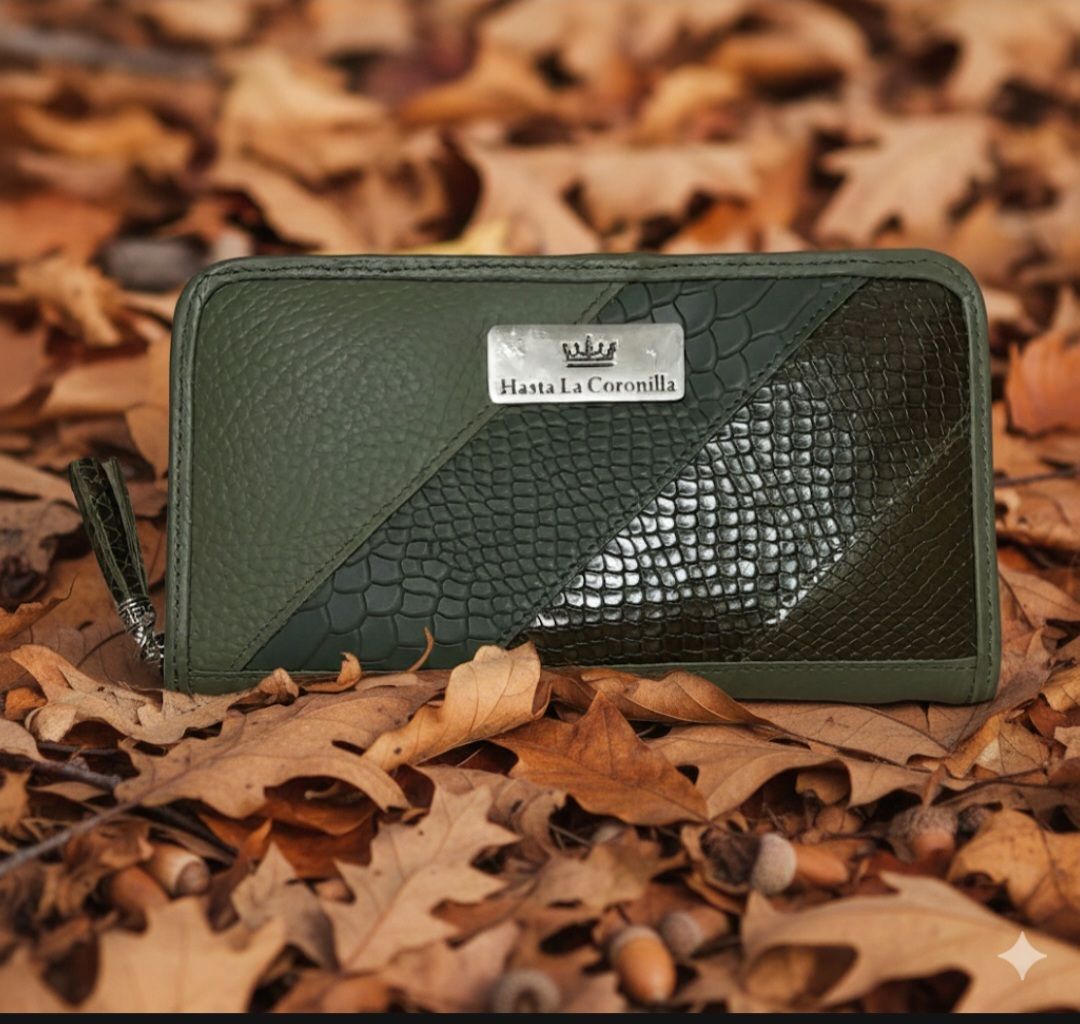 Billetera Tokio verde y Tiza