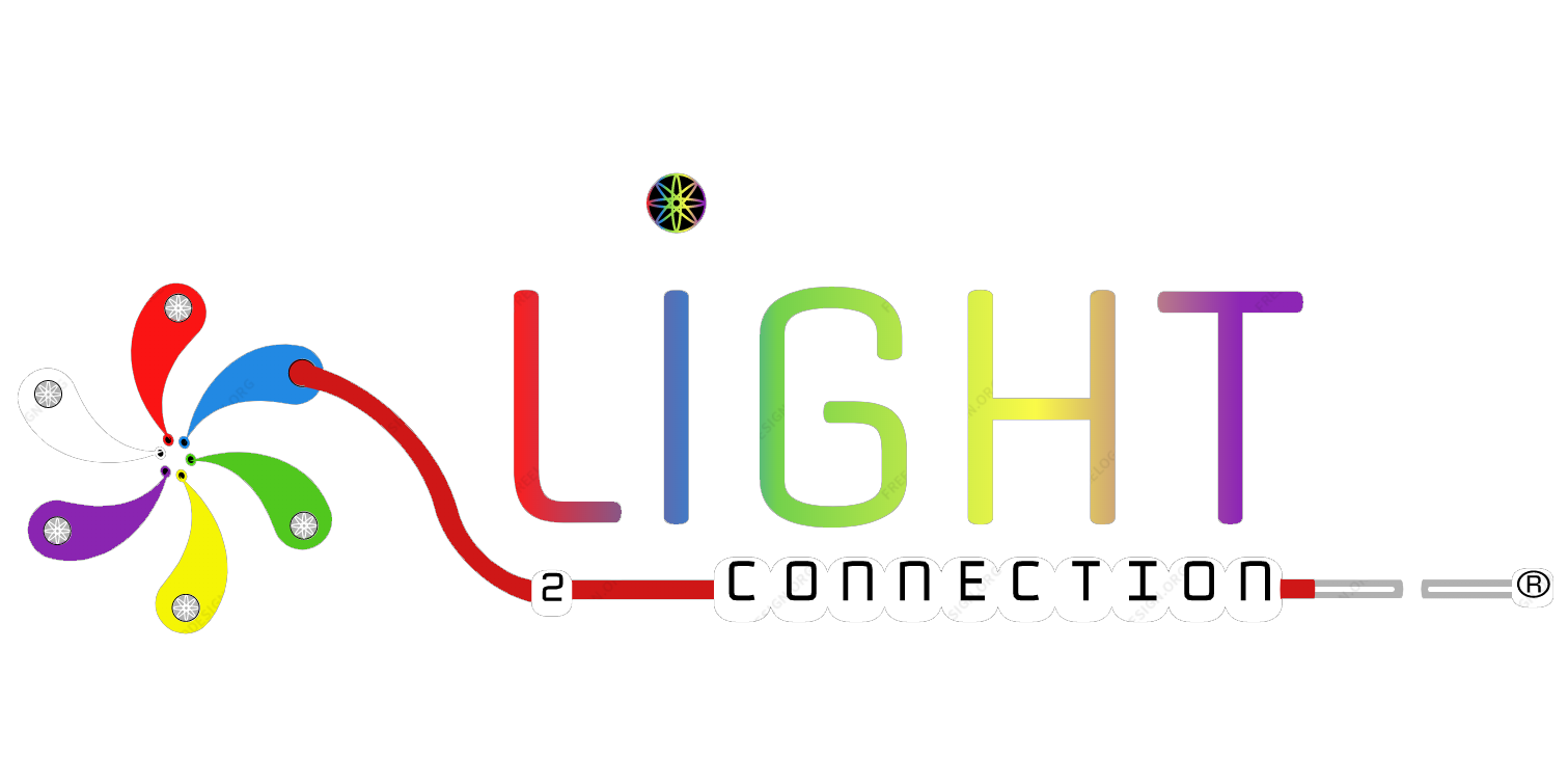 Un logo coloré pour une entreprise appelée light connection.