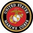 The united states marine corps logo is a circle with a rope around it.