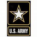 The u.s. army logo has a star in the middle of it.