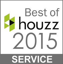 A logo for the best of houzz 2015 service.