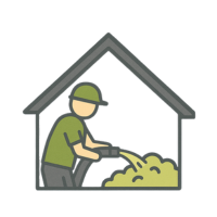 Attic insulation installation service icon from Eli’s Roofing
