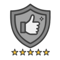 Warranty coverage icon for home roofing and exterior services
