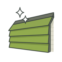 House siding panel installation service icon for Eli’s Roofing
