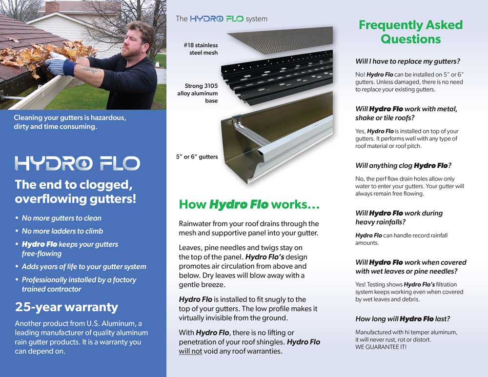 Hydro Flo Works — New Bern, NC — Carolina Seamless Gutter Co.