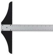 24 Non-slip Straight Edge Aluminum Ruler - 1574