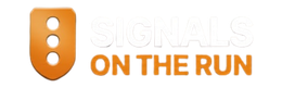 Orange shield icon with three white dots beside the text &ldquo;SIGNALS ON THE RUN&rdquo;
