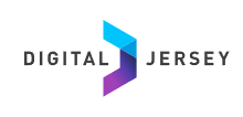 The logo for digital jersey is a blue and purple arrow.