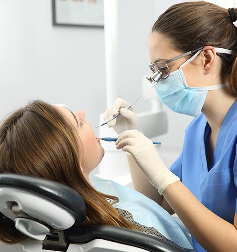 A patient’s appointment with a family dental practice near Georgetown, IN