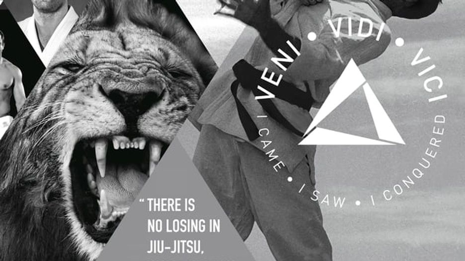 A black and white poster that says there is no losing in jiu-jitsu