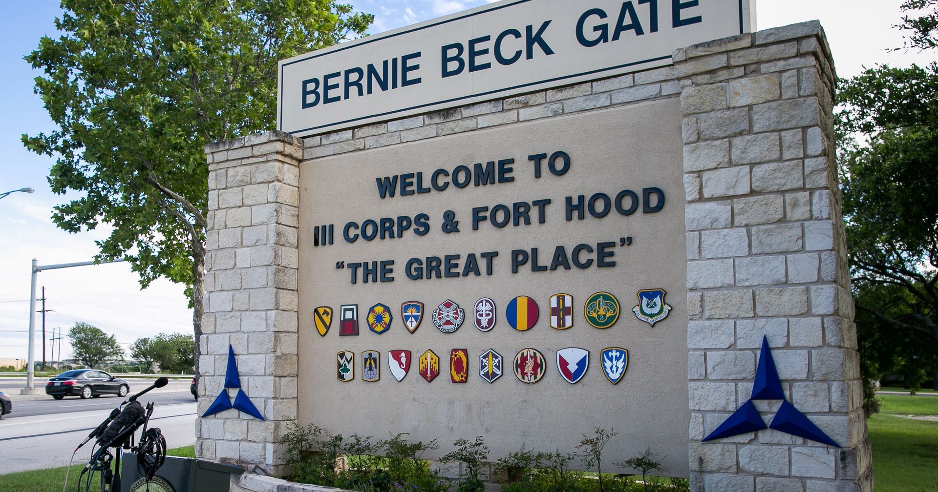 A sign for fort cavazos the great place home of iii armored corps