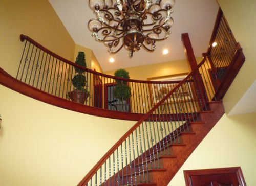 Chandelier And Stair — Hermitage, PA — Buxton Construction Corp