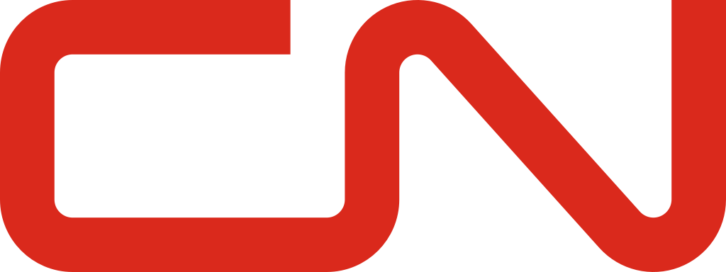 Red CN logo, with the