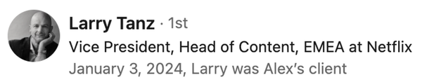 Larry Netflix Testimonial