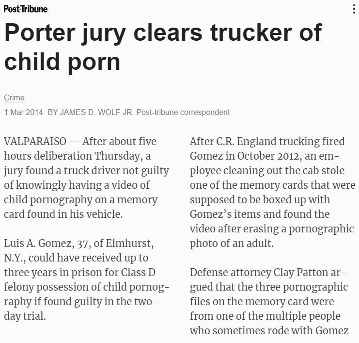 Post Tribune Article about Patton Law
