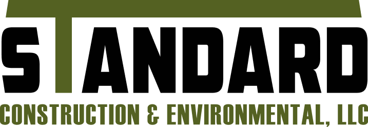 Powered by SafetyCulture Logo for Standard Construction & Environmental, LLC, featuring the name in black bold text with a green T-bar shape above.
