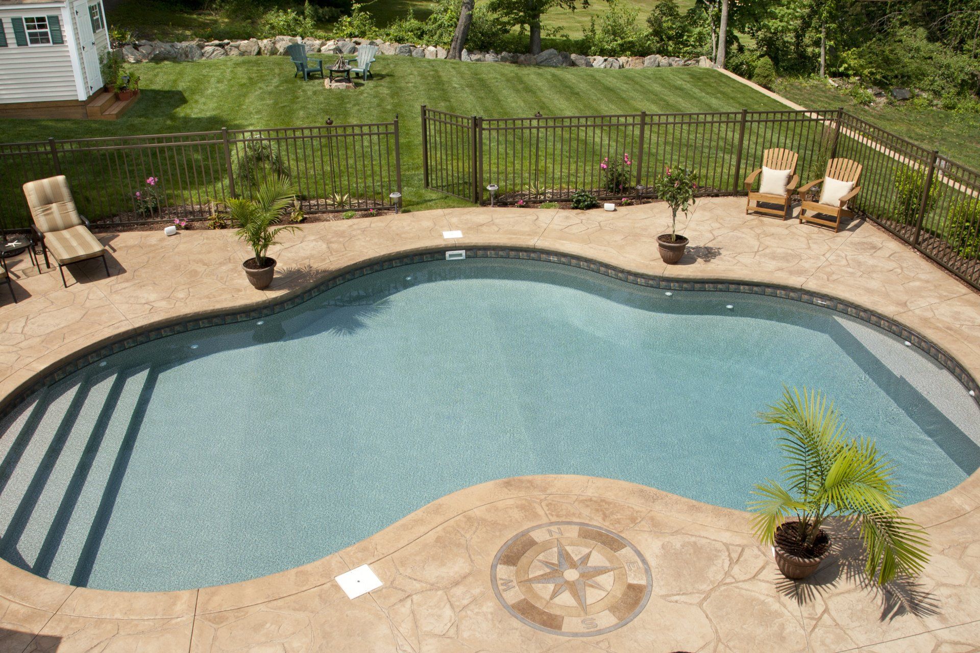 Stamped Concrete pool deck in olathe kansas