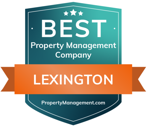 a badge that says best property management company lexington