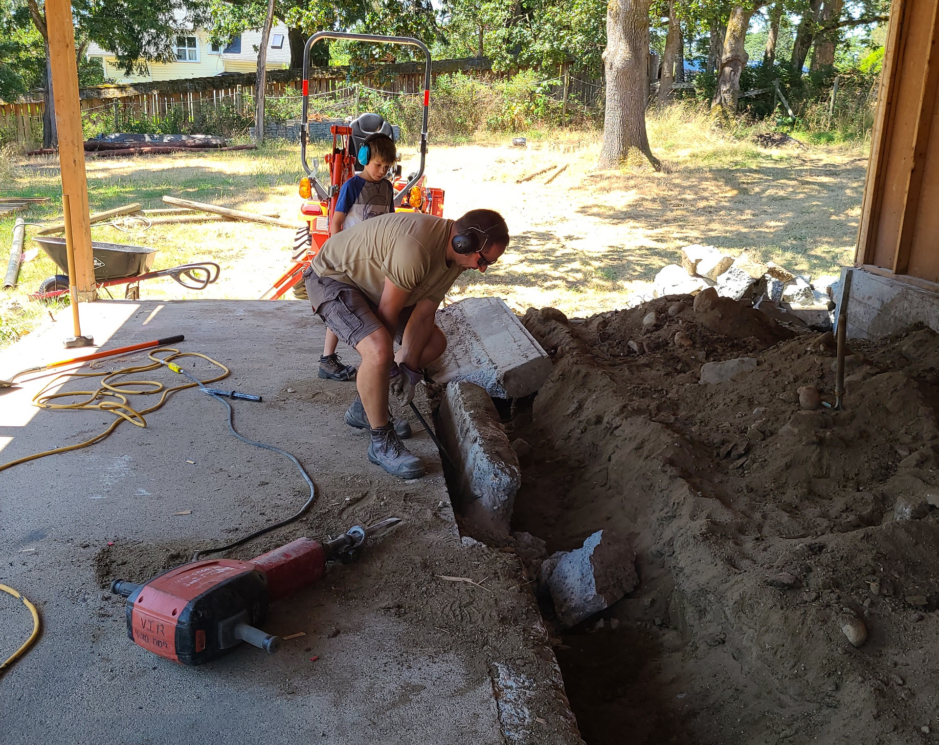 Removing concrete