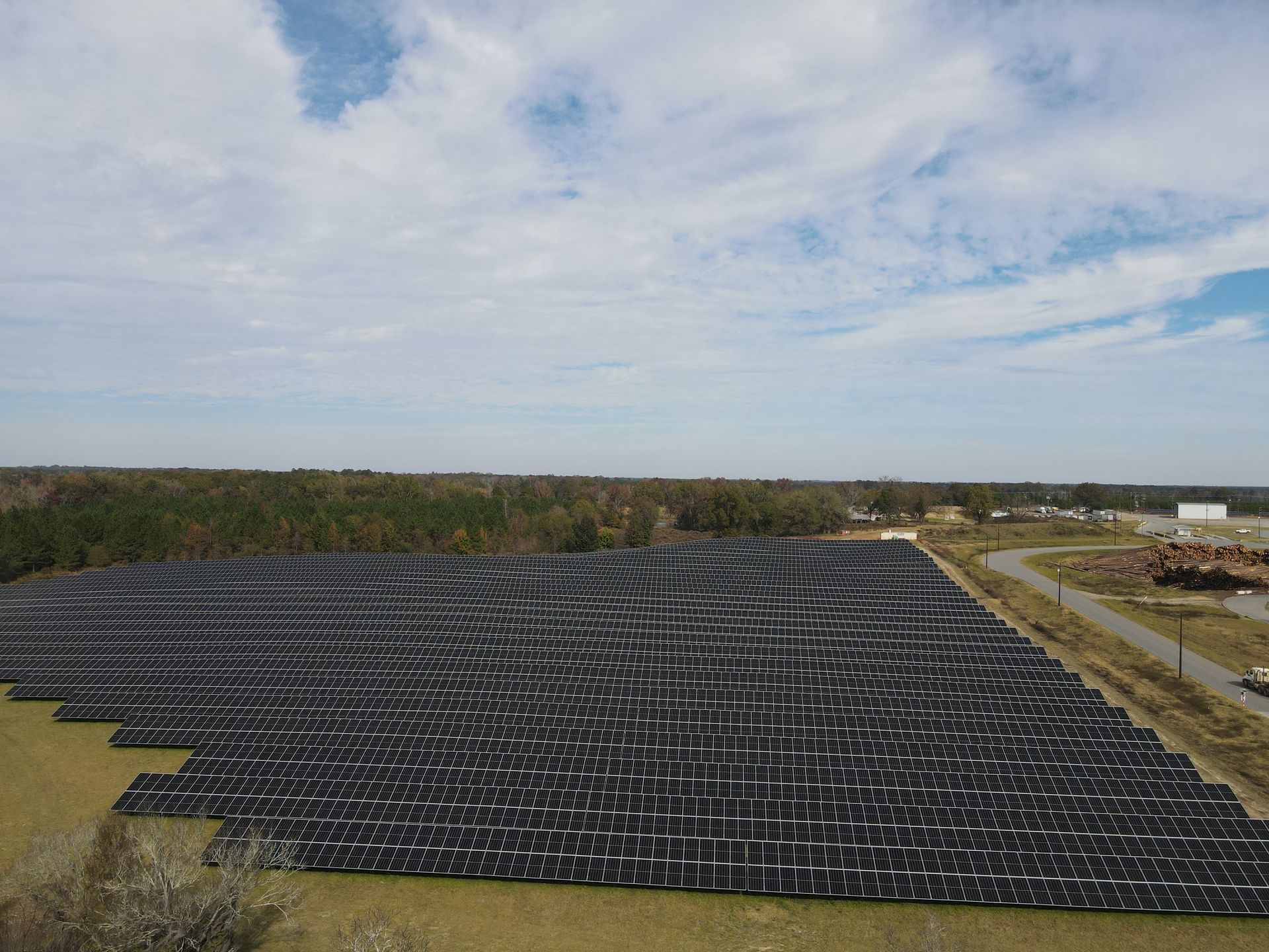 Endless Solar Panels from a large industrial solar panel installation covering acres of land