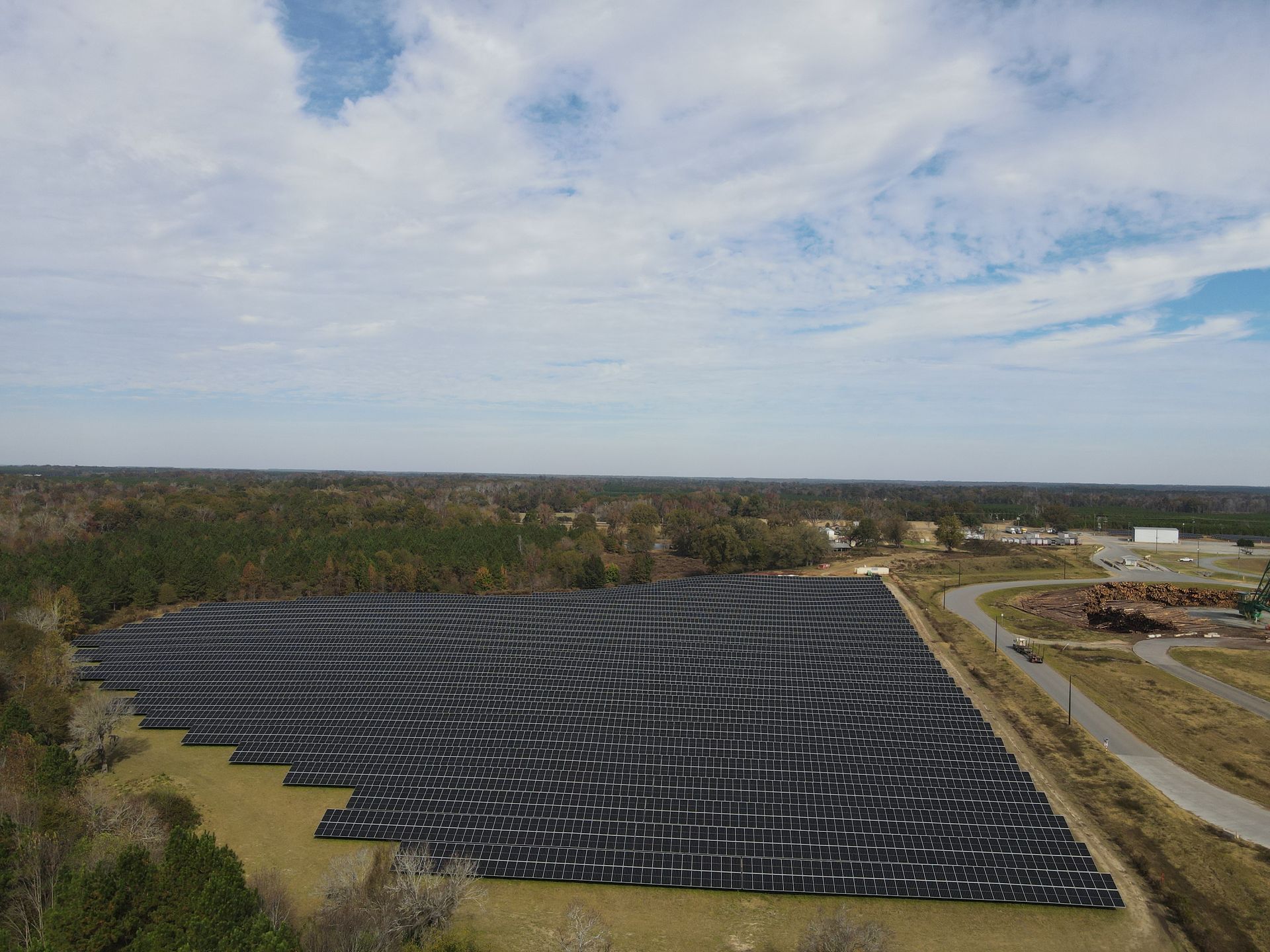 Endless Solar Panels from a large industrial solar panel installation covering acres of land