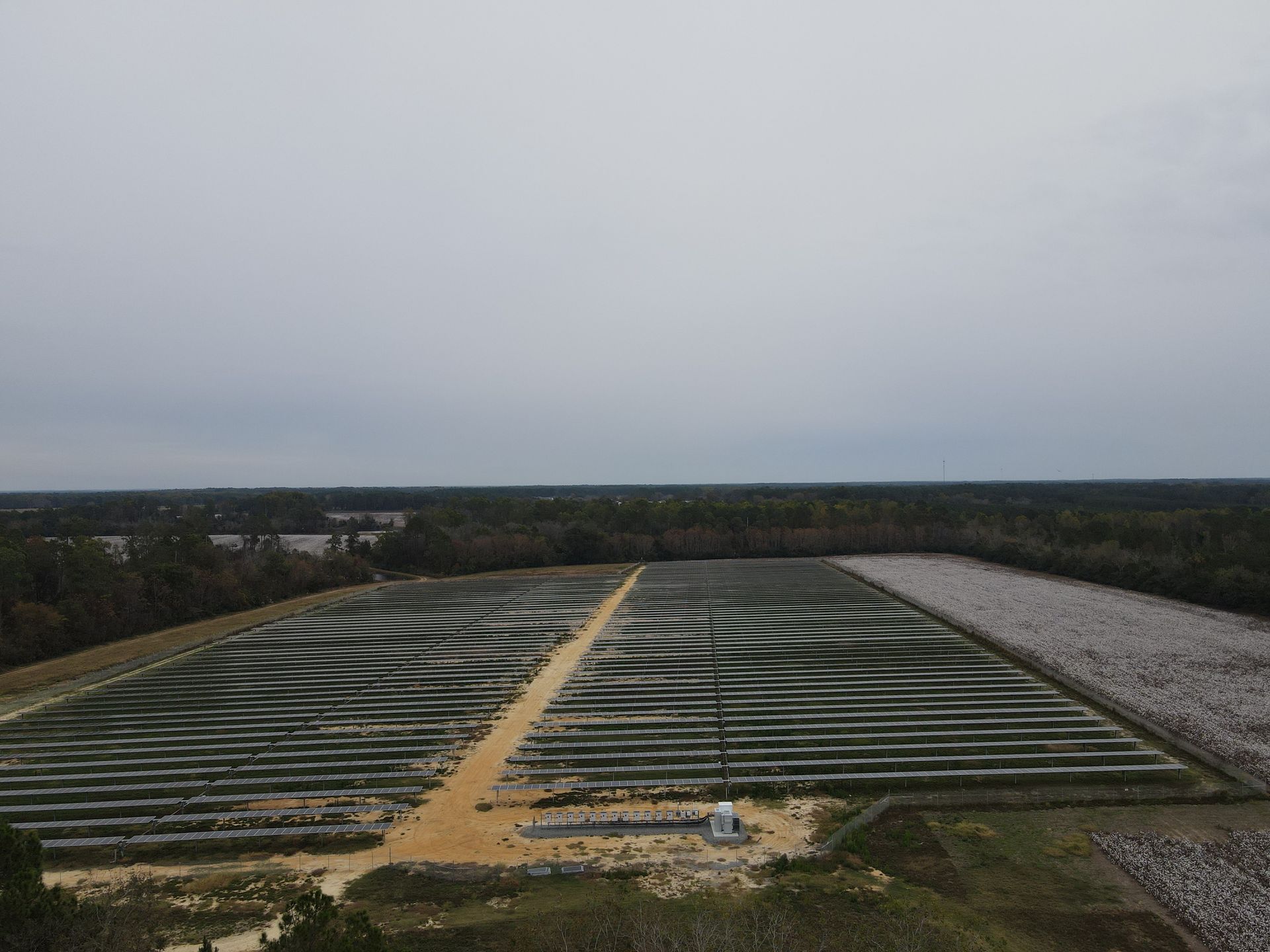 An aerial view of a large maze in a field.
