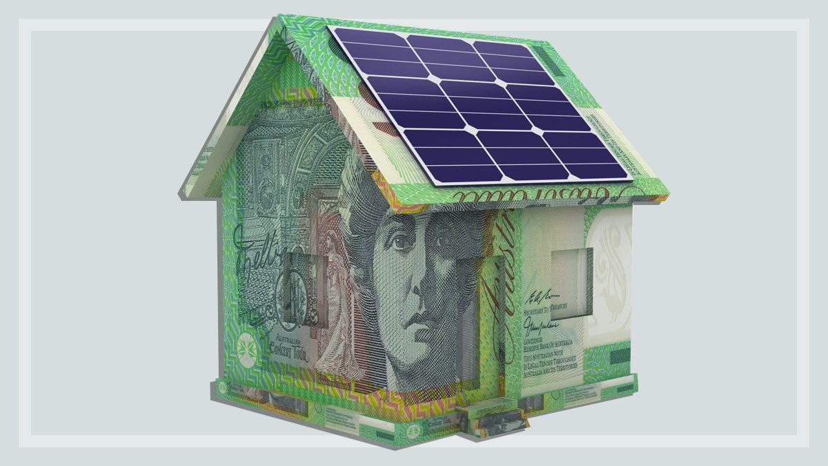 A House Made out Of Money with A Solar Panel on The Roof — Evolution Solar Kingaroy in Kingaroy, QLD