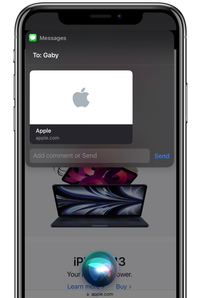 A cell phone with a gift card on it.