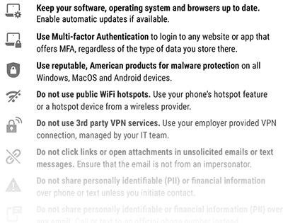 A screen shot of a website that says keep your software operating system and browsers up to date