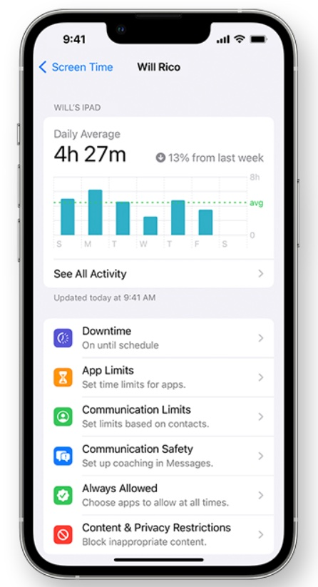 A cell phone with a screen time app on it.