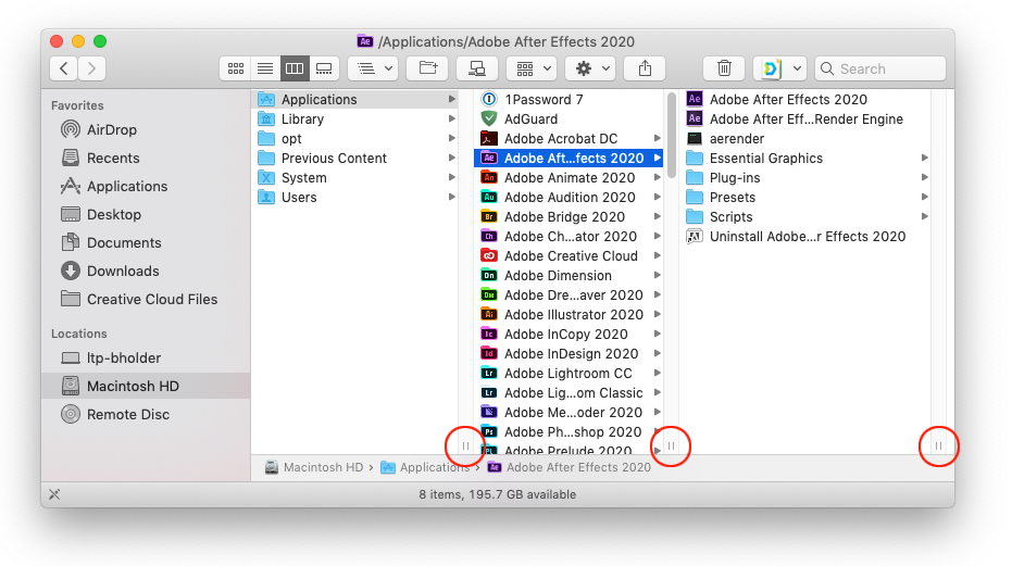 A screenshot of a computer screen showing a list of applications