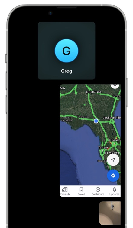 A cell phone with a map on the screen.