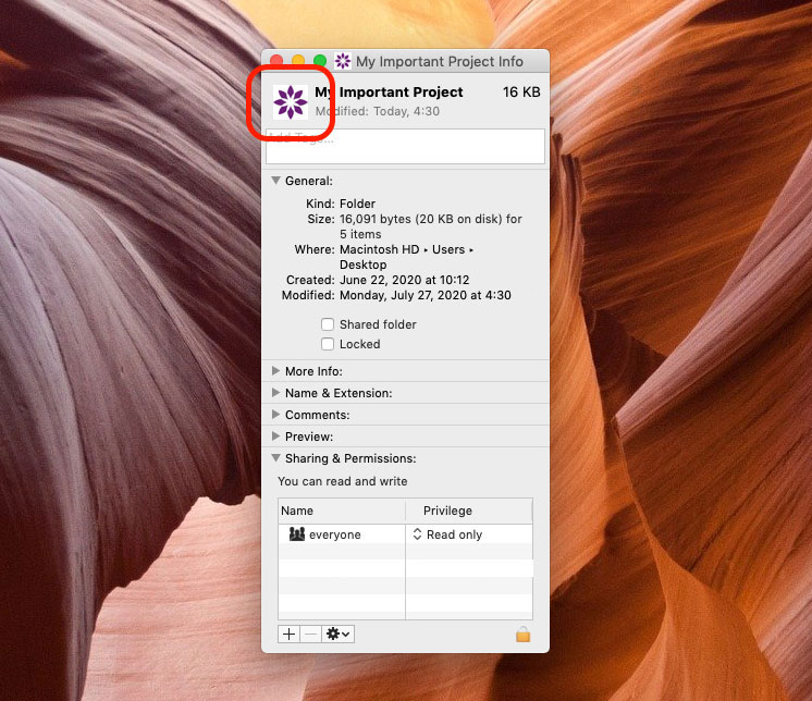 A screenshot of a computer screen showing the important project