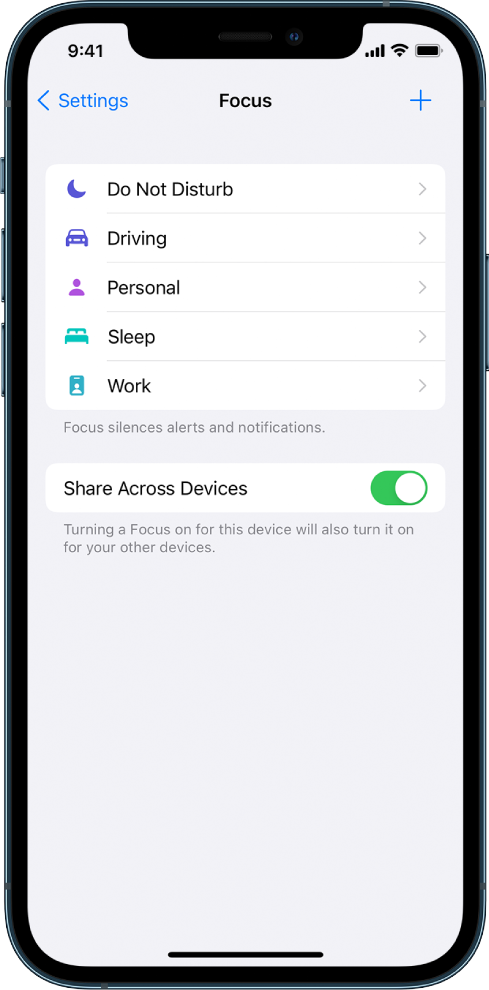 A screenshot of the focus app on an iphone.